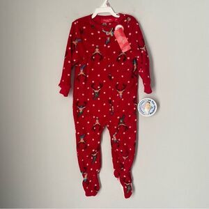 Family PJs Macy’s Baby’s Zipper Front Christmas Pajama Footie 18mo
